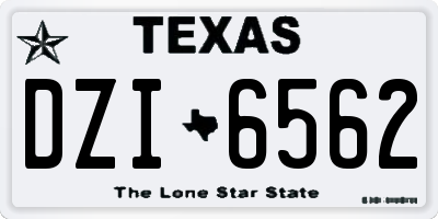 TX license plate DZI6562