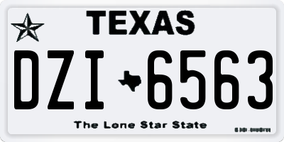 TX license plate DZI6563