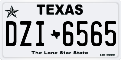 TX license plate DZI6565