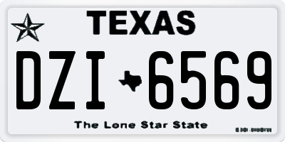 TX license plate DZI6569