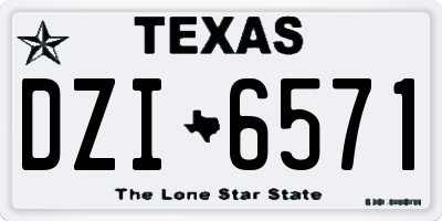 TX license plate DZI6571