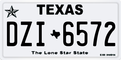 TX license plate DZI6572
