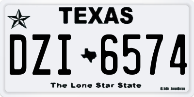 TX license plate DZI6574