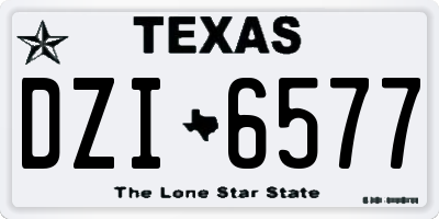 TX license plate DZI6577