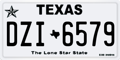 TX license plate DZI6579