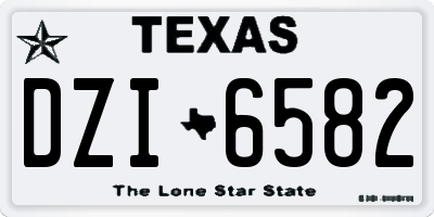 TX license plate DZI6582