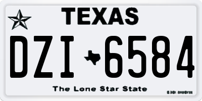 TX license plate DZI6584