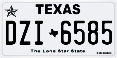 TX license plate DZI6585