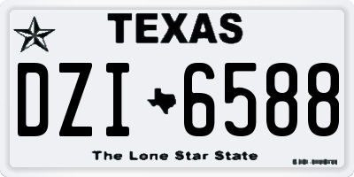 TX license plate DZI6588