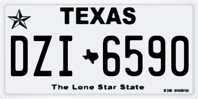 TX license plate DZI6590