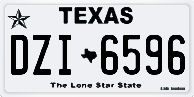 TX license plate DZI6596
