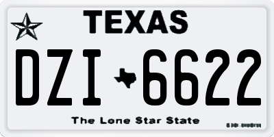 TX license plate DZI6622