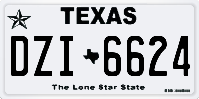 TX license plate DZI6624