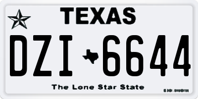 TX license plate DZI6644
