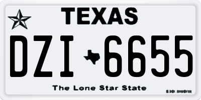 TX license plate DZI6655