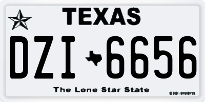 TX license plate DZI6656
