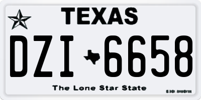 TX license plate DZI6658