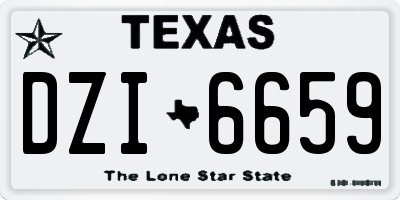 TX license plate DZI6659