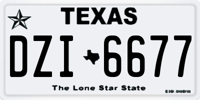 TX license plate DZI6677
