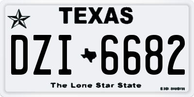 TX license plate DZI6682