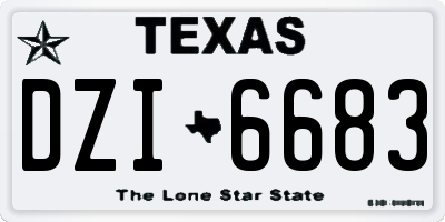 TX license plate DZI6683