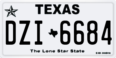 TX license plate DZI6684