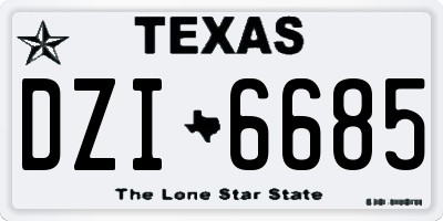 TX license plate DZI6685