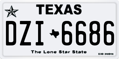 TX license plate DZI6686