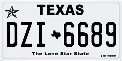 TX license plate DZI6689