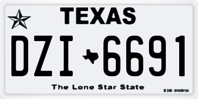 TX license plate DZI6691