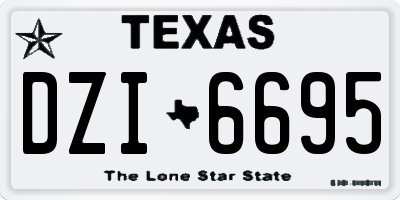 TX license plate DZI6695