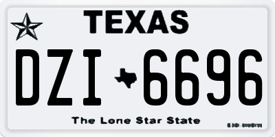 TX license plate DZI6696