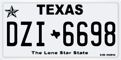 TX license plate DZI6698