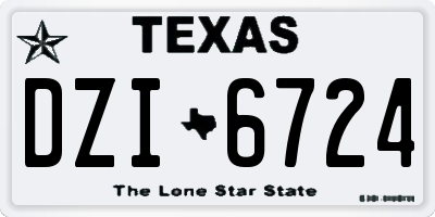 TX license plate DZI6724
