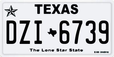 TX license plate DZI6739