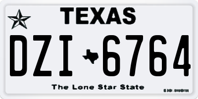 TX license plate DZI6764