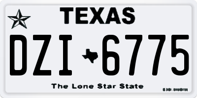TX license plate DZI6775