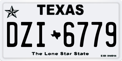 TX license plate DZI6779