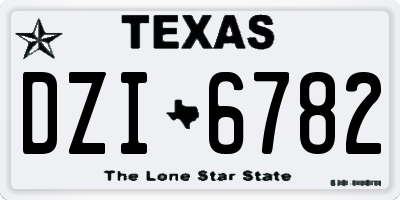 TX license plate DZI6782