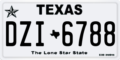 TX license plate DZI6788