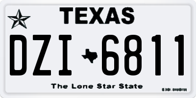 TX license plate DZI6811