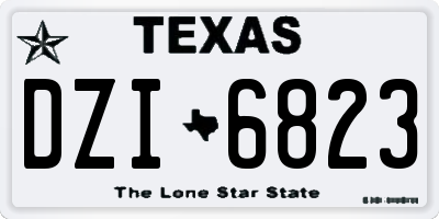 TX license plate DZI6823