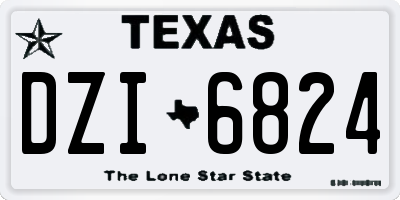 TX license plate DZI6824
