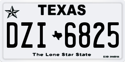 TX license plate DZI6825