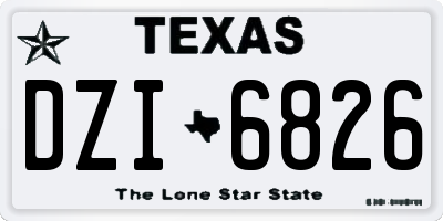 TX license plate DZI6826