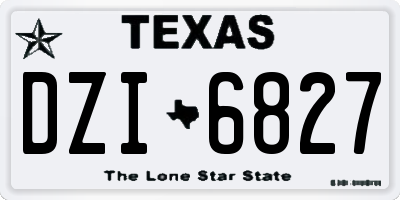 TX license plate DZI6827