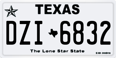 TX license plate DZI6832