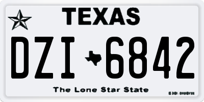 TX license plate DZI6842