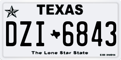 TX license plate DZI6843