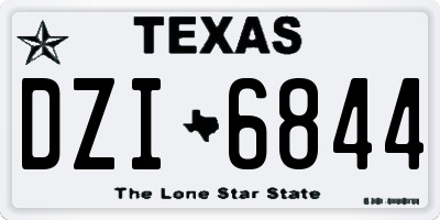 TX license plate DZI6844